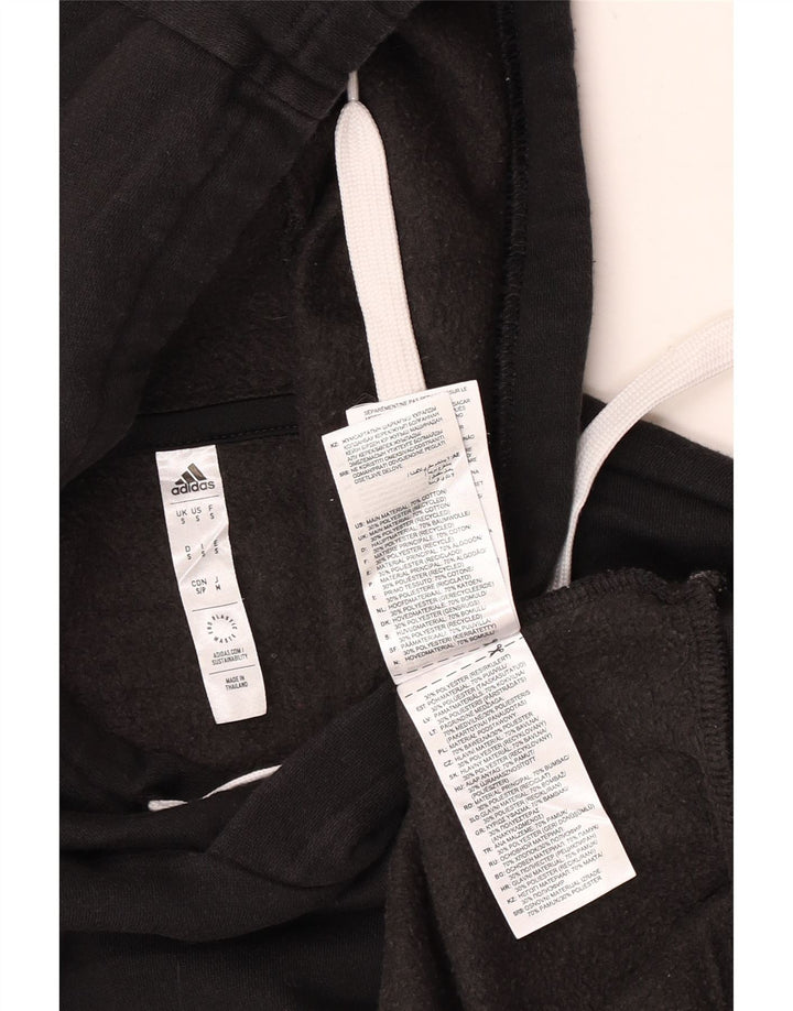 Felpa con cappuccio da uomo Adidas Small in cotone nero