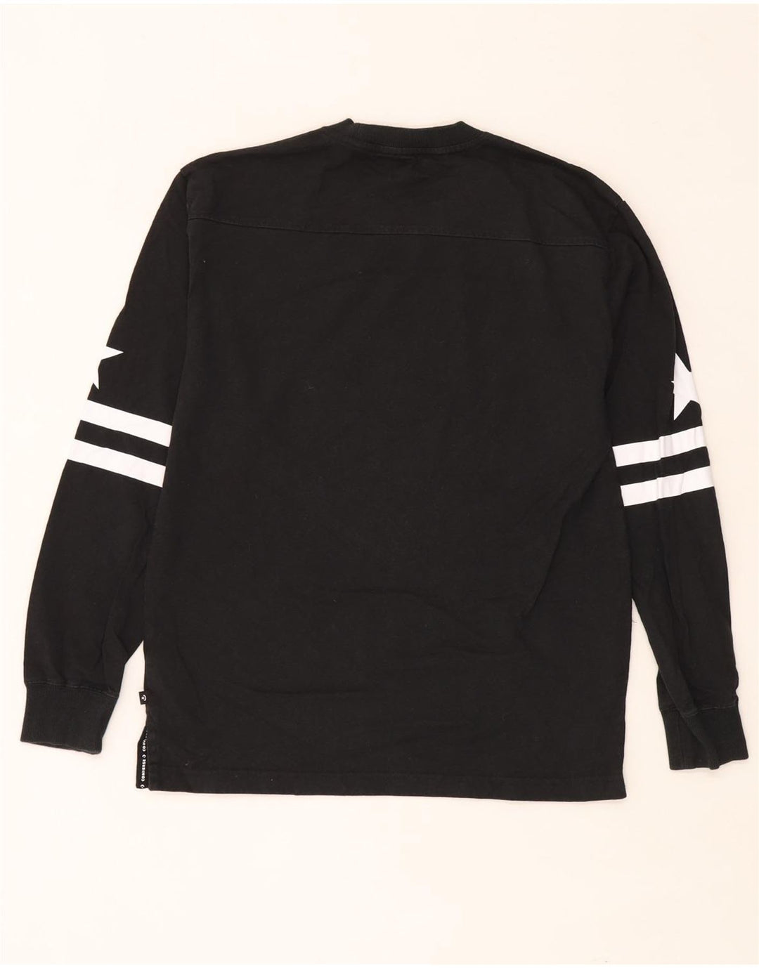 Converse Top grafico da uomo a maniche lunghe piccolo in cotone nero