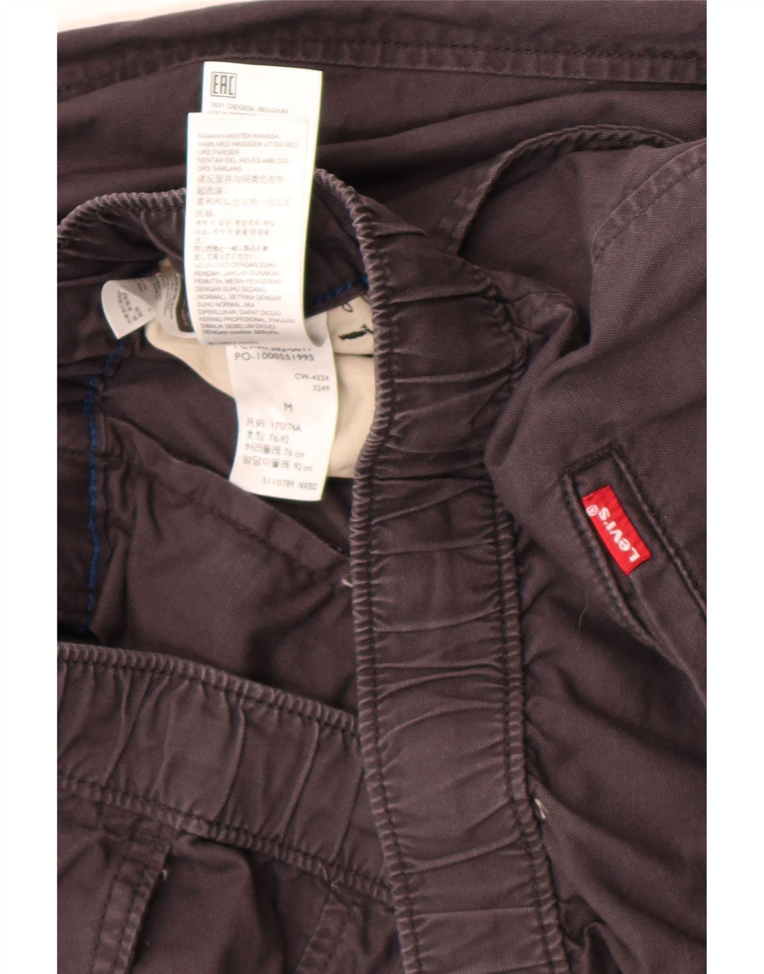 Pantaloni chino dritti da uomo Levi's medi W30 L30 cotone grigio