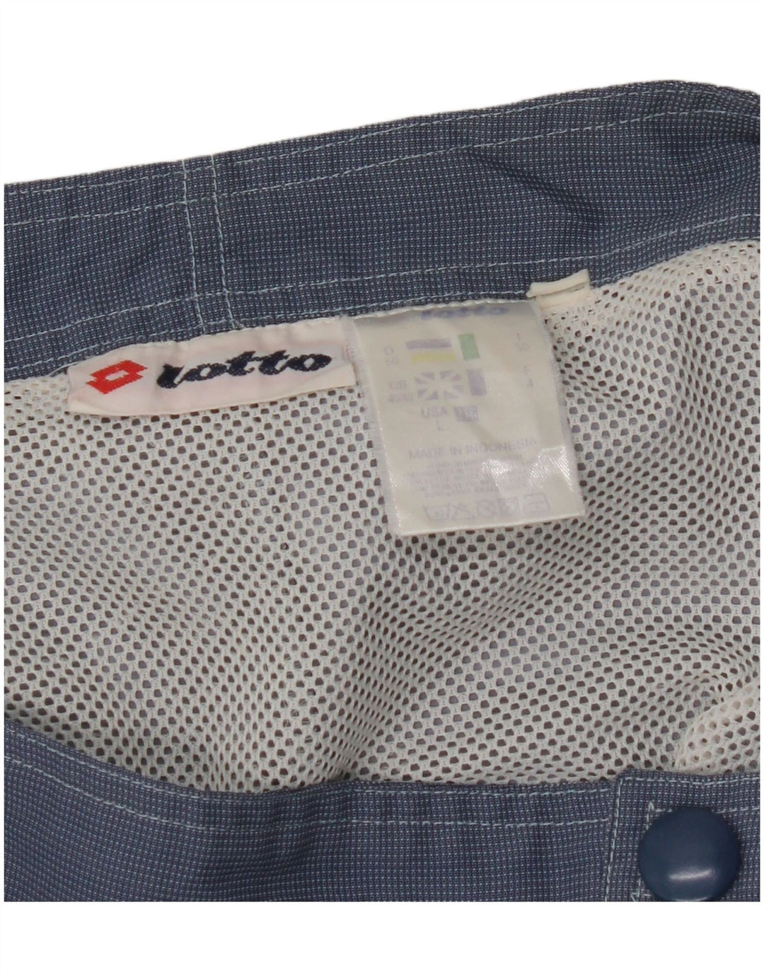Pantaloncini da bagno da uomo LOTTO UK 40/42 Large W34 Nylon color block blu navy