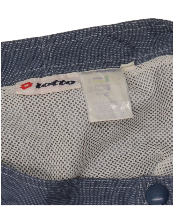 Pantaloncini da bagno da uomo LOTTO UK 40/42 Large W34 Nylon color block blu navy