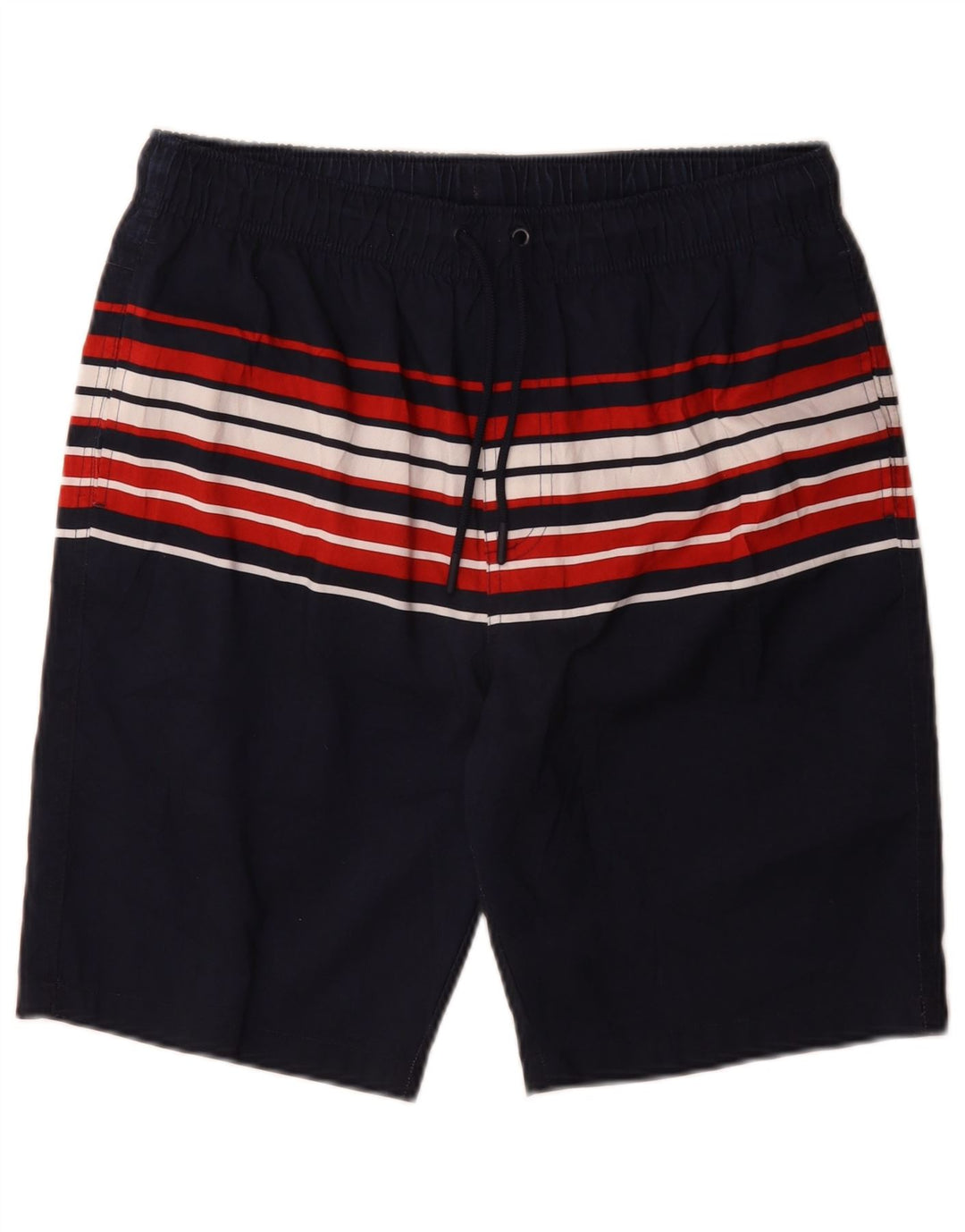 Pantaloncini da bagno da uomo Marks & Spencer medio poliestere a righe blu navy