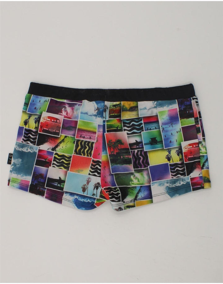 MAUI AND SONS Boys Swimming Shorts 11-12 Years Black Patchwork | Vintage Maui and Sons | Thrift | Second-Hand Maui and Sons | Used Clothing | Messina Hembry 
