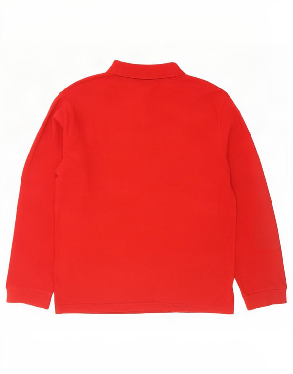 Polo da uomo a maniche lunghe Champion XL in cotone rosso