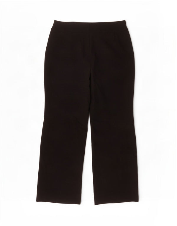 Pantaloni casual a gamba larga da donna Marks & Spencer UK 10 piccoli W32 L29 neri