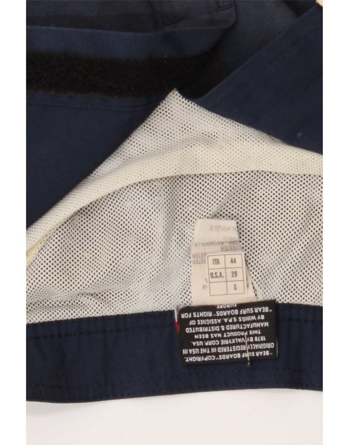 Pantaloncini da bagno da uomo Bear piccoli in poliestere blu navy