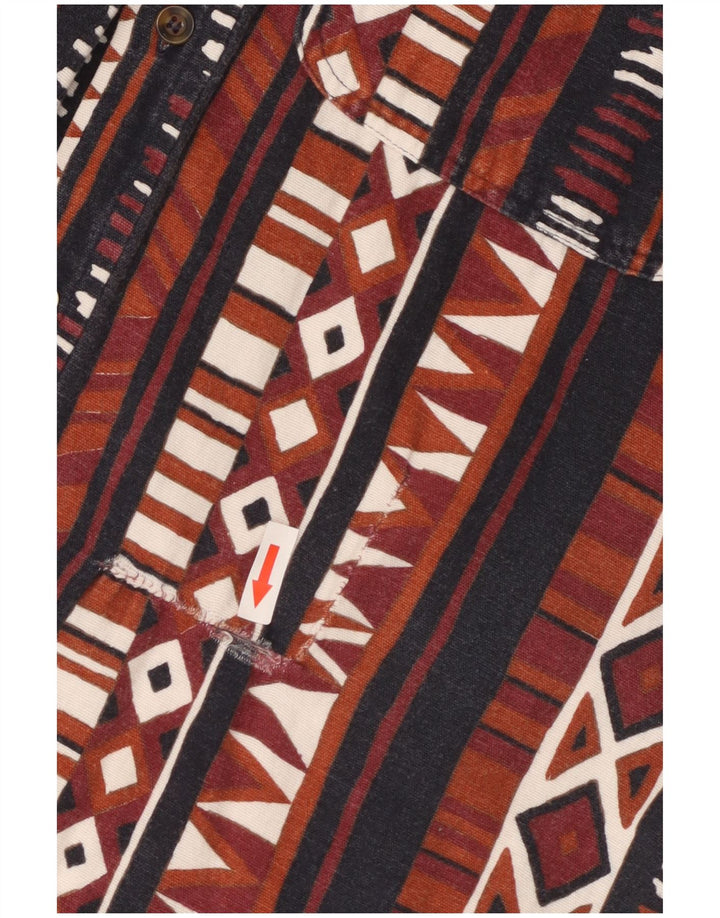 Camicia da uomo Rifle piccola in cotone a righe marroni