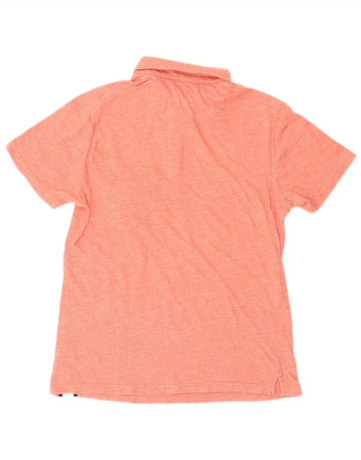 Polo da uomo French Connection in cotone screziato rosa medio