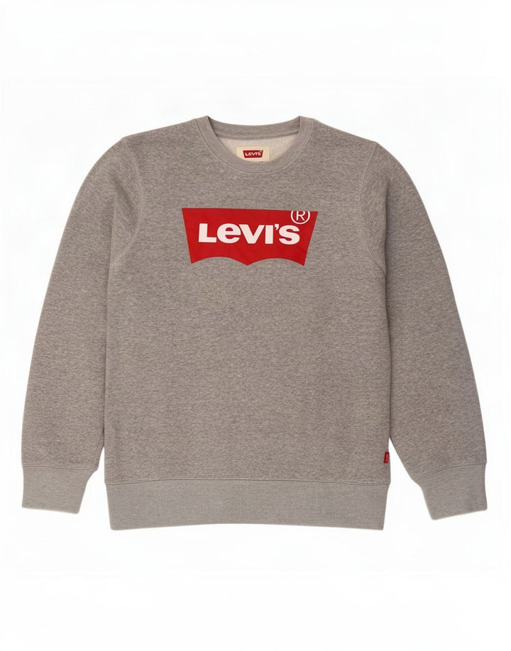 Felpa con grafica Levi's per ragazzi, 13-14 anni, cotone screziato grigio