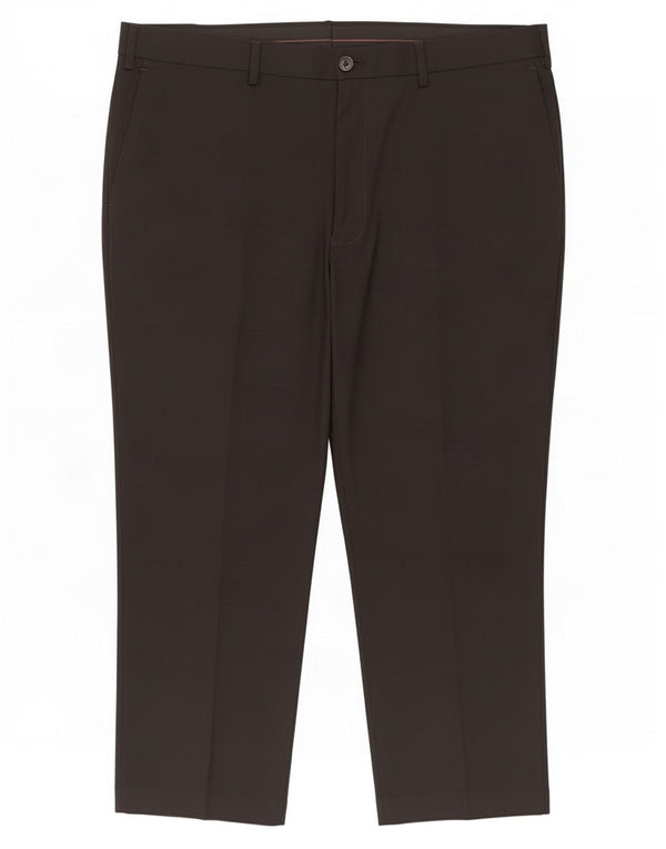 Marks & Spencer Mens Slim Cropped Trousers W38 L25 Black Polyester