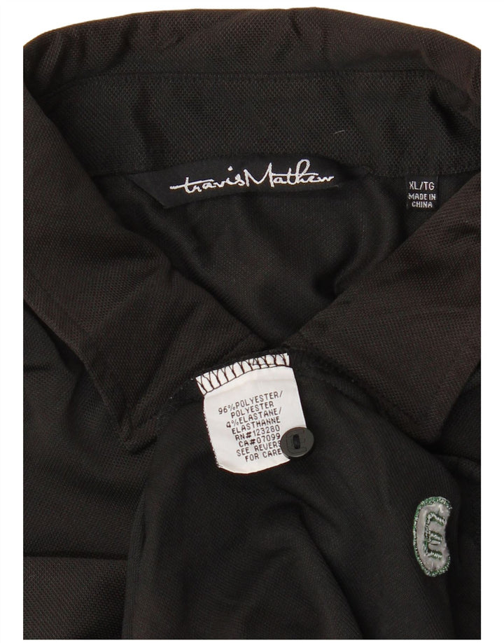 Polo grafica da uomo TRAVIS MATHEW XL Poliestere color block nero