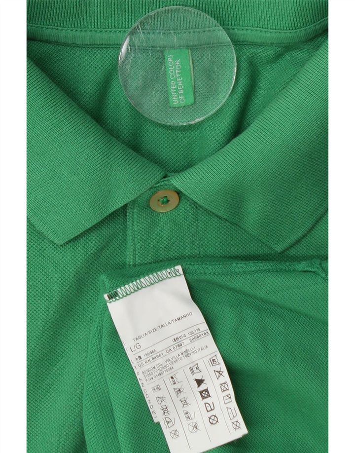 Polo Uomo BENETTON Large Verde Cotone