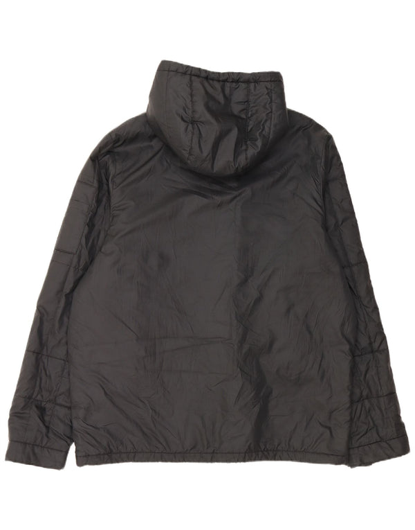 Giacca a vento con cappuccio da uomo Nike UK 42 XL poliestere nero