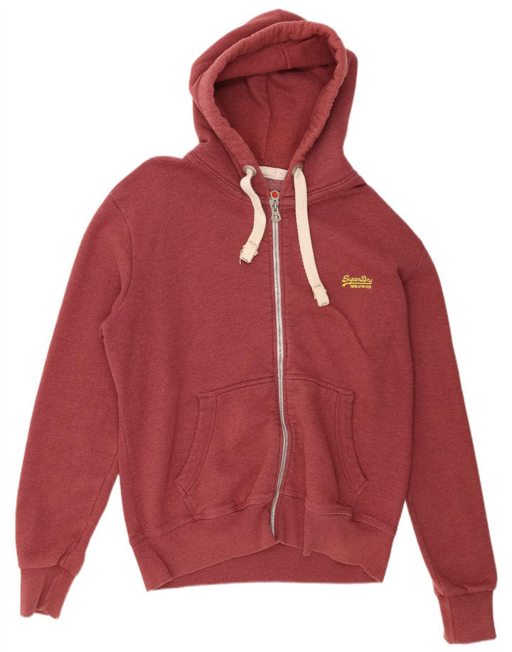 Felpa con cappuccio e zip da uomo Superdry 2XL in cotone marrone