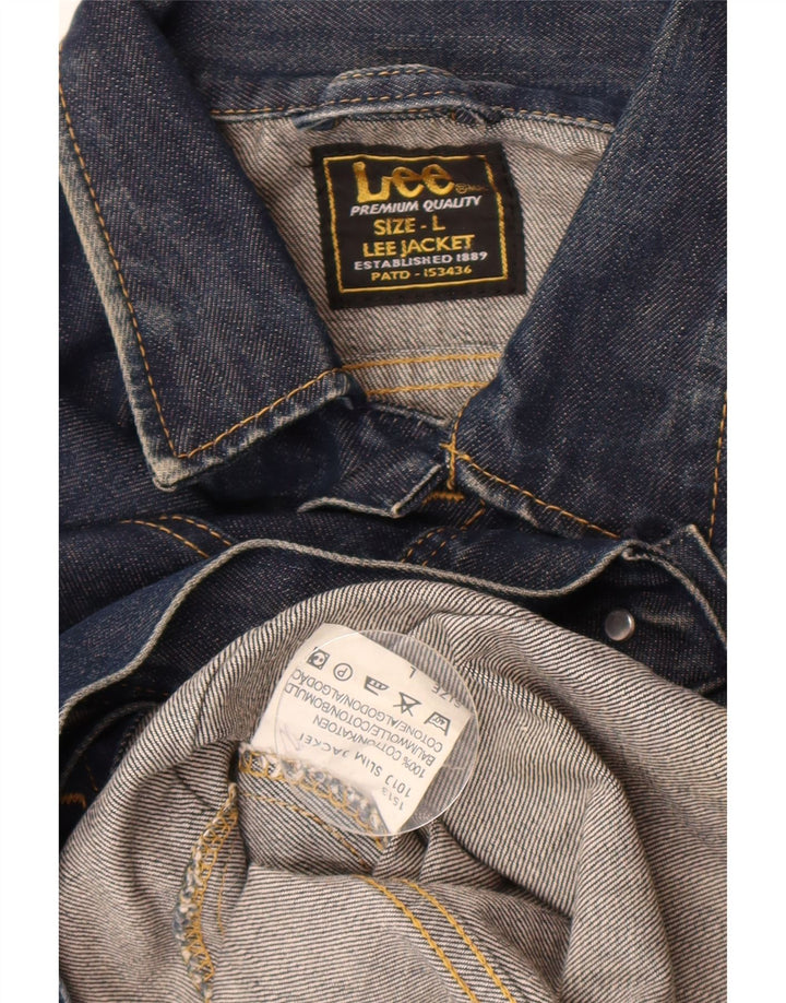 Giacca di jeans da uomo Lee UK 40 grande cotone blu navy
