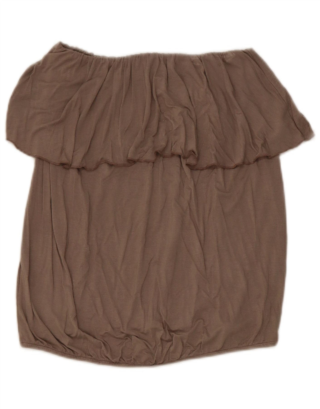 Top corto da donna con spalle scoperte Benetton UK 12 Viscosa grigio medio