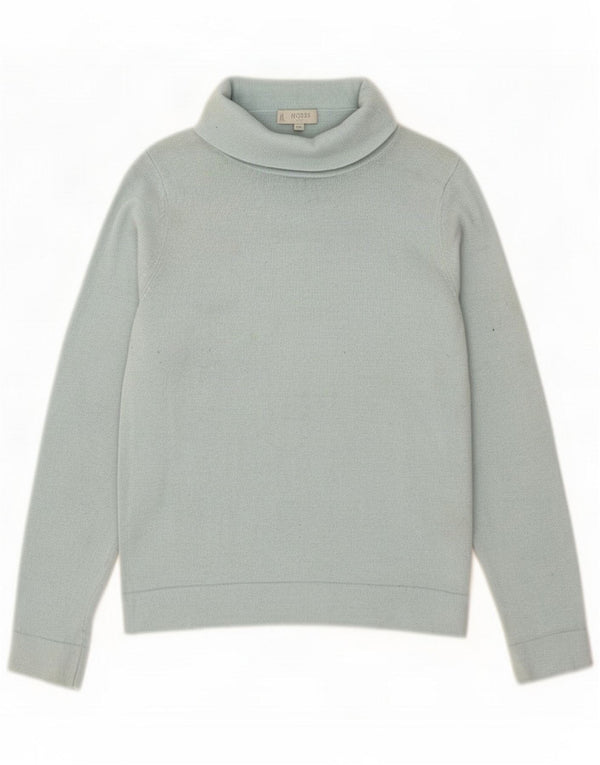 Hobbs maglione a collo alto da donna UK 10 piccolo blu