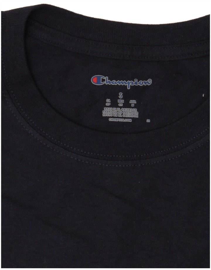 T-shirt grafica da uomo CHAMPION Top piccola blu navy