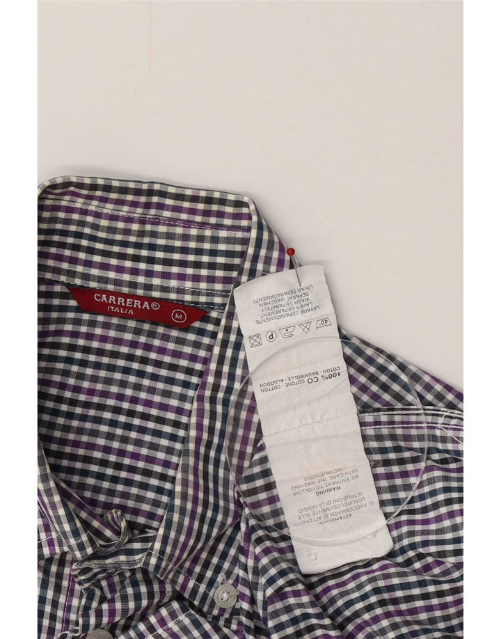 Carrera Camicia da uomo media in cotone a quadretti multicolore