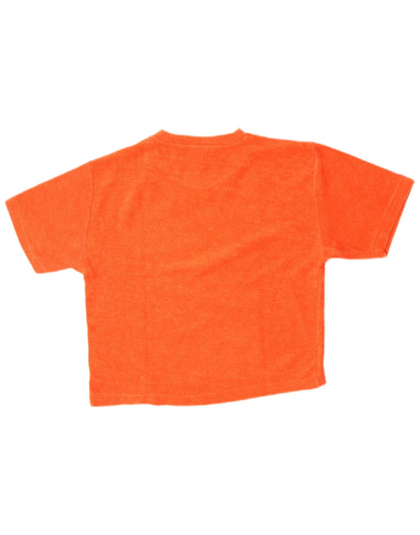 T-shirt in velluto da donna Champion Top UK 16 Large Arancione Poliestere