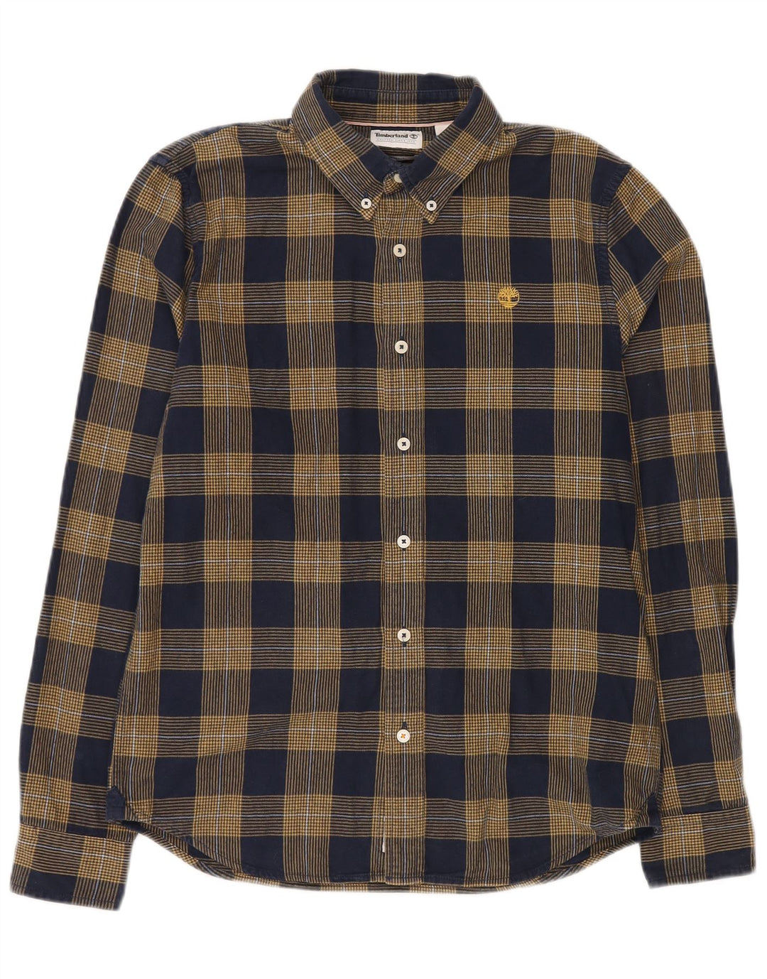 TIMBERLAND Camicia da uomo slim fit in flanella piccola in cotone a quadri blu navy