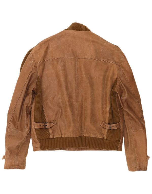 Giacca in Pelle Uomo Conbipel IT 56 2XL Marrone