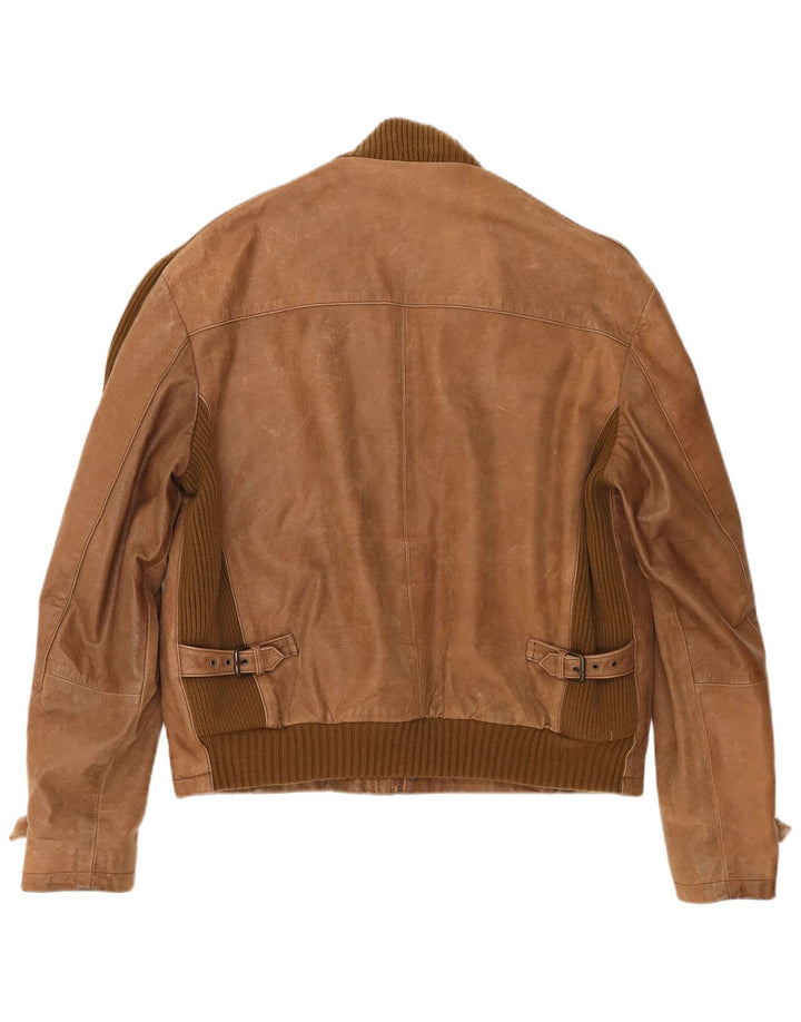 Giacca in Pelle Uomo Conbipel IT 56 2XL Marrone