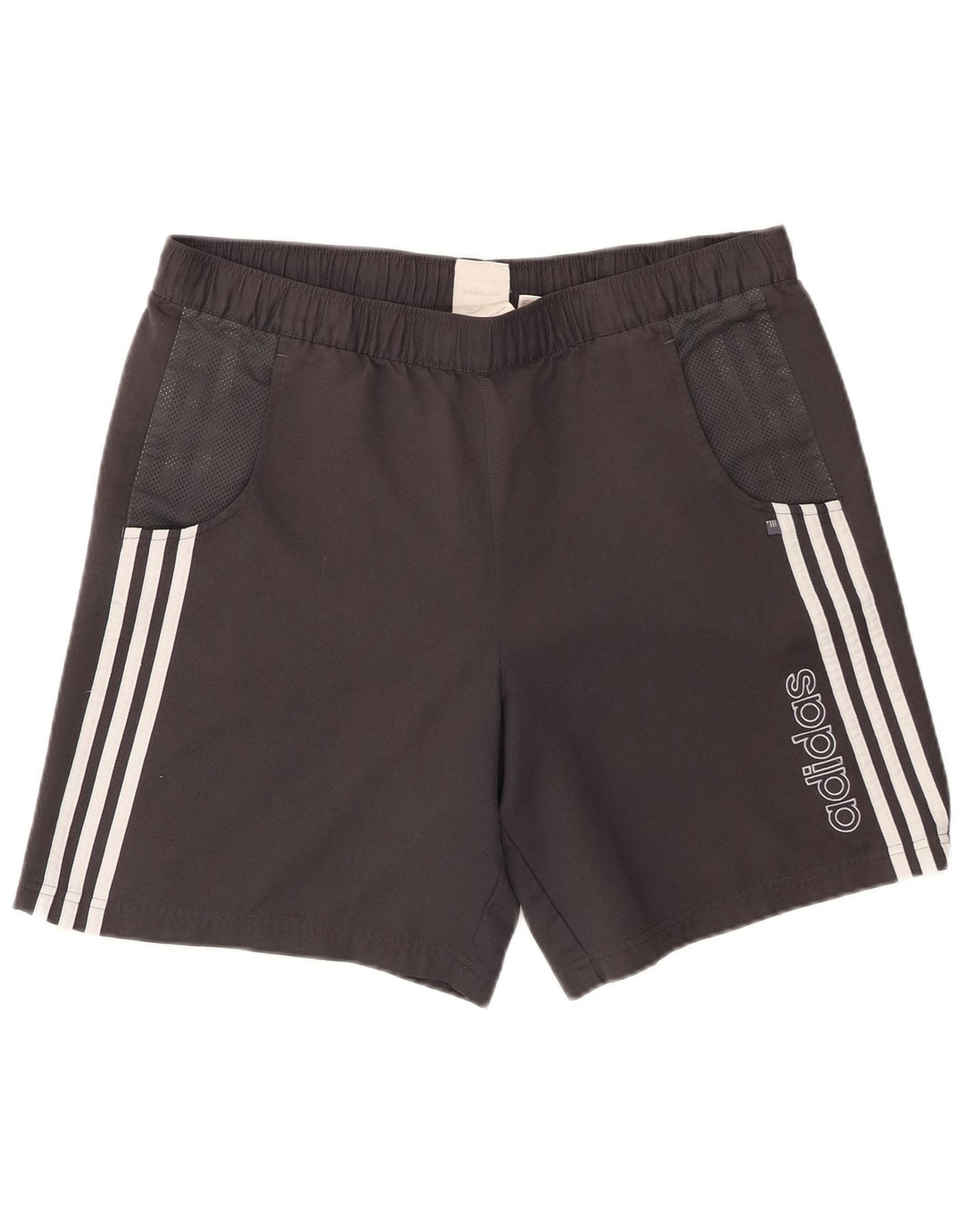 Pantaloncini sportivi grafici da uomo Adidas grandi in poliestere nero