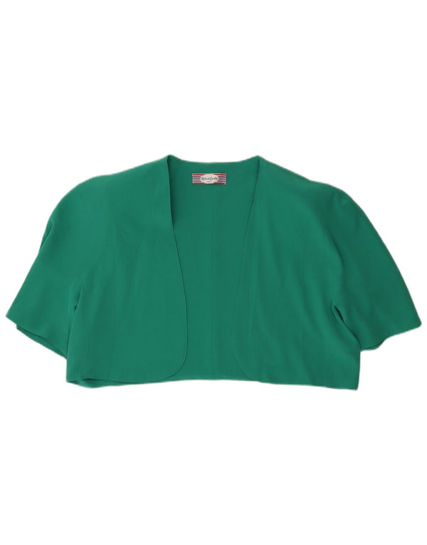 Top Bolero vintage da donna UK 16 grande verde