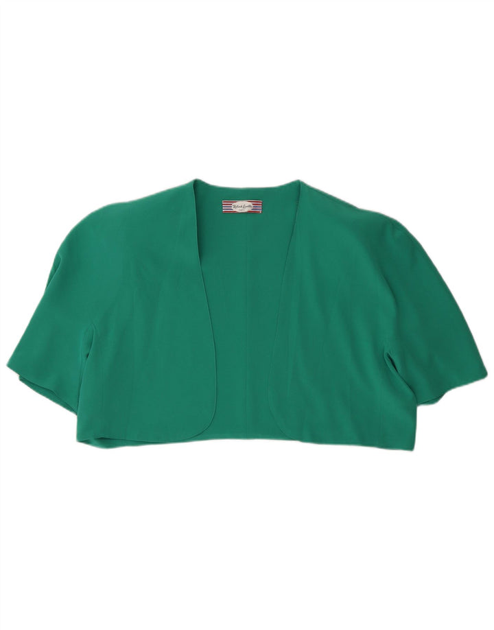 Top Bolero vintage da donna UK 16 grande verde