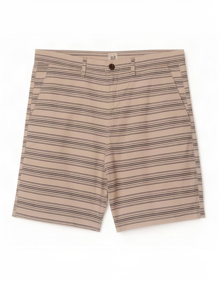Pantaloncini chino da donna Gap W32 grandi in cotone a righe bianche