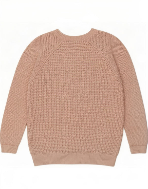 Maglione maglione girocollo da donna Topshop UK 12 cotone rosa medio