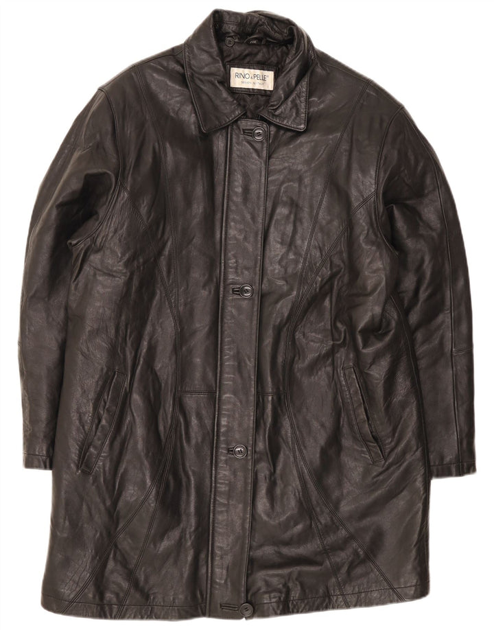 Cappotto Oversize in Pelle da Donna Rino & Pelle IT 44 Medio Nero