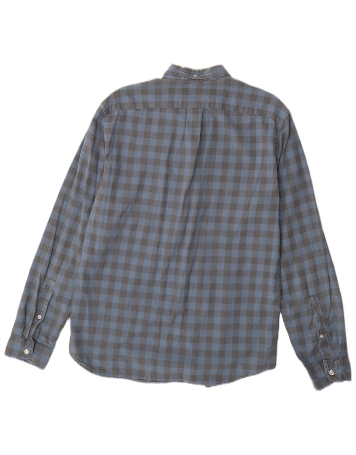 J. CREW Camicia slim da uomo in cotone a quadretti blu medio