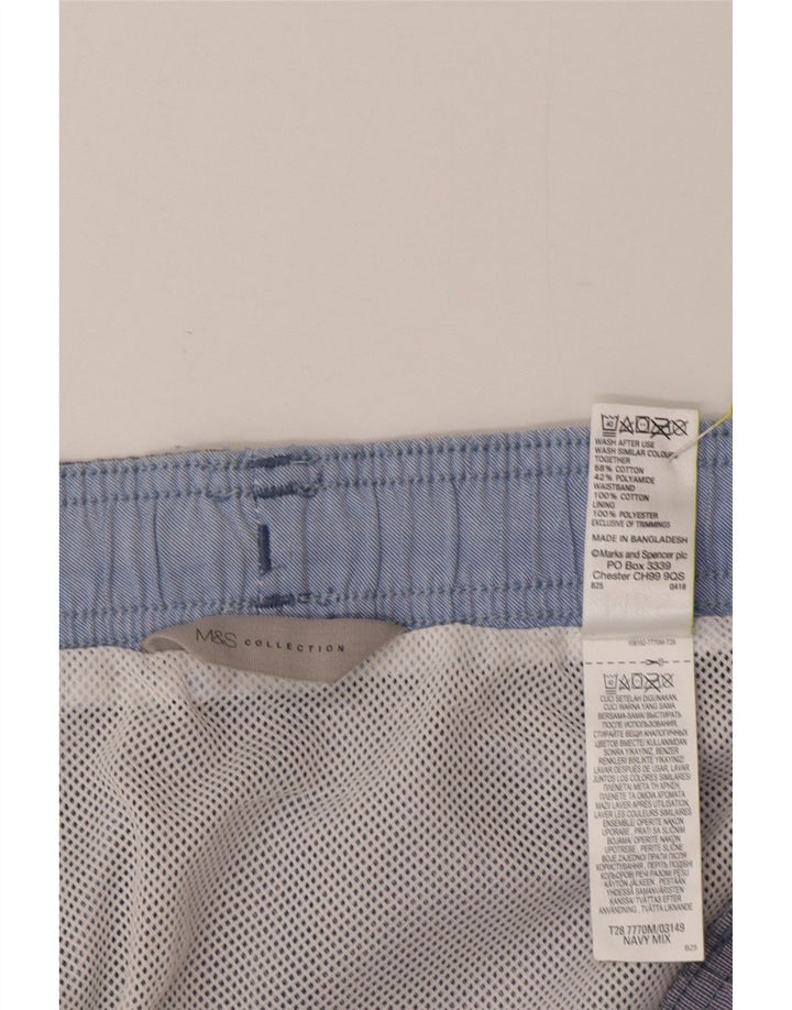Pantaloncini da bagno da uomo Marks & Spencer grandi in cotone blu