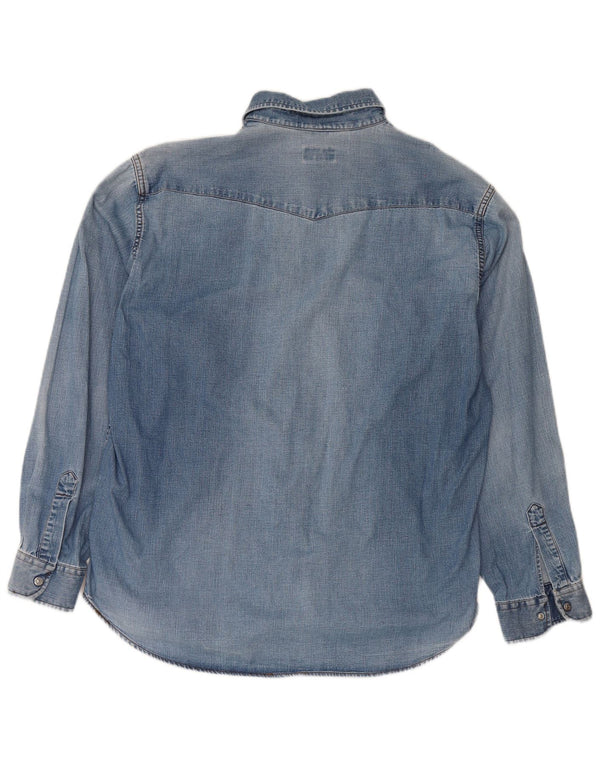 Camicia di jeans da uomo Carrera XL in cotone blu