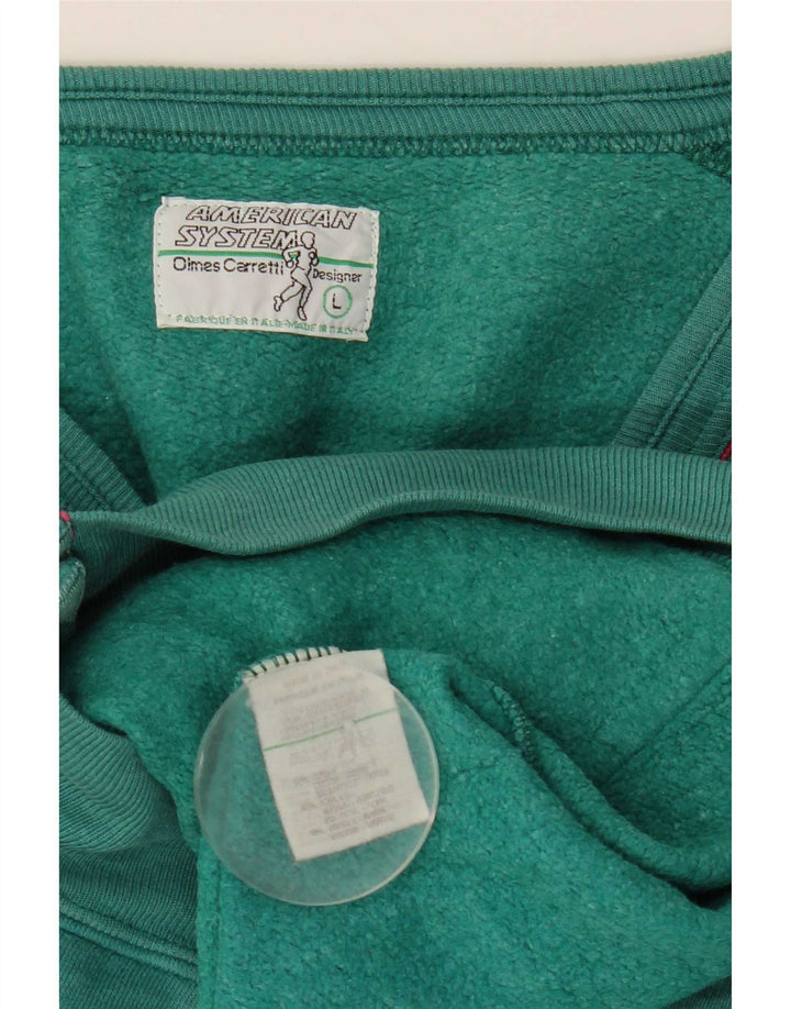Giacca da ginnastica da uomo American System grande in cotone verde