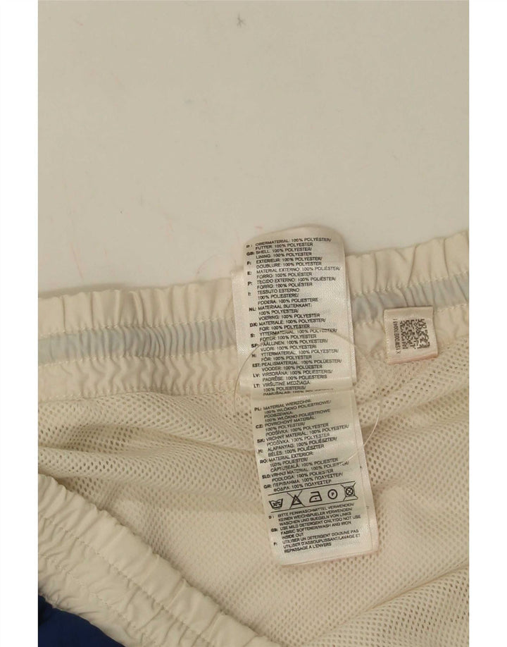 Pantaloncini sportivi Adidas da uomo in poliestere color block bianco medio