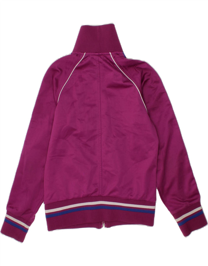 DIADORA Girls Graphic Tracksuit Top Jacket 5-6 Years Purple Polyester Vintage Diadora and Second-Hand Diadora from Messina Hembry 