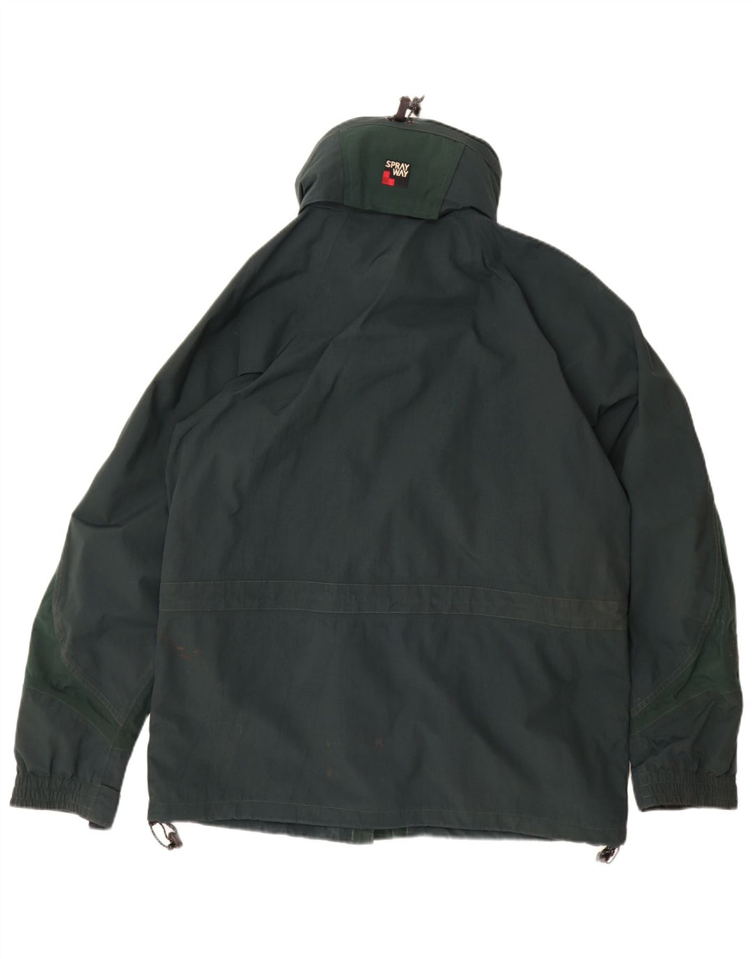 SPRAYWAY Giacca antipioggia da uomo con cappuccio UK 38 Verde medio Poliammide