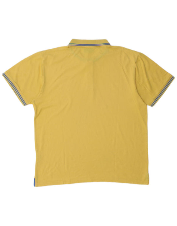 Polo da uomo Champion grande in cotone giallo
