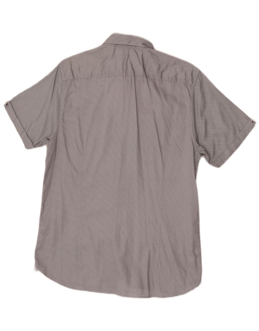 Ted Baker Camicia a maniche corte da uomo taglia 4 grande cotone geometrico grigio