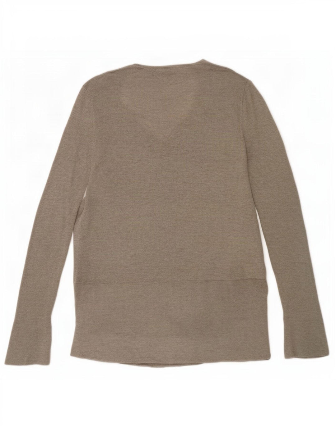 Maglione maglione con scollo a V lungo da donna Zara UK 10 piccolo grigio