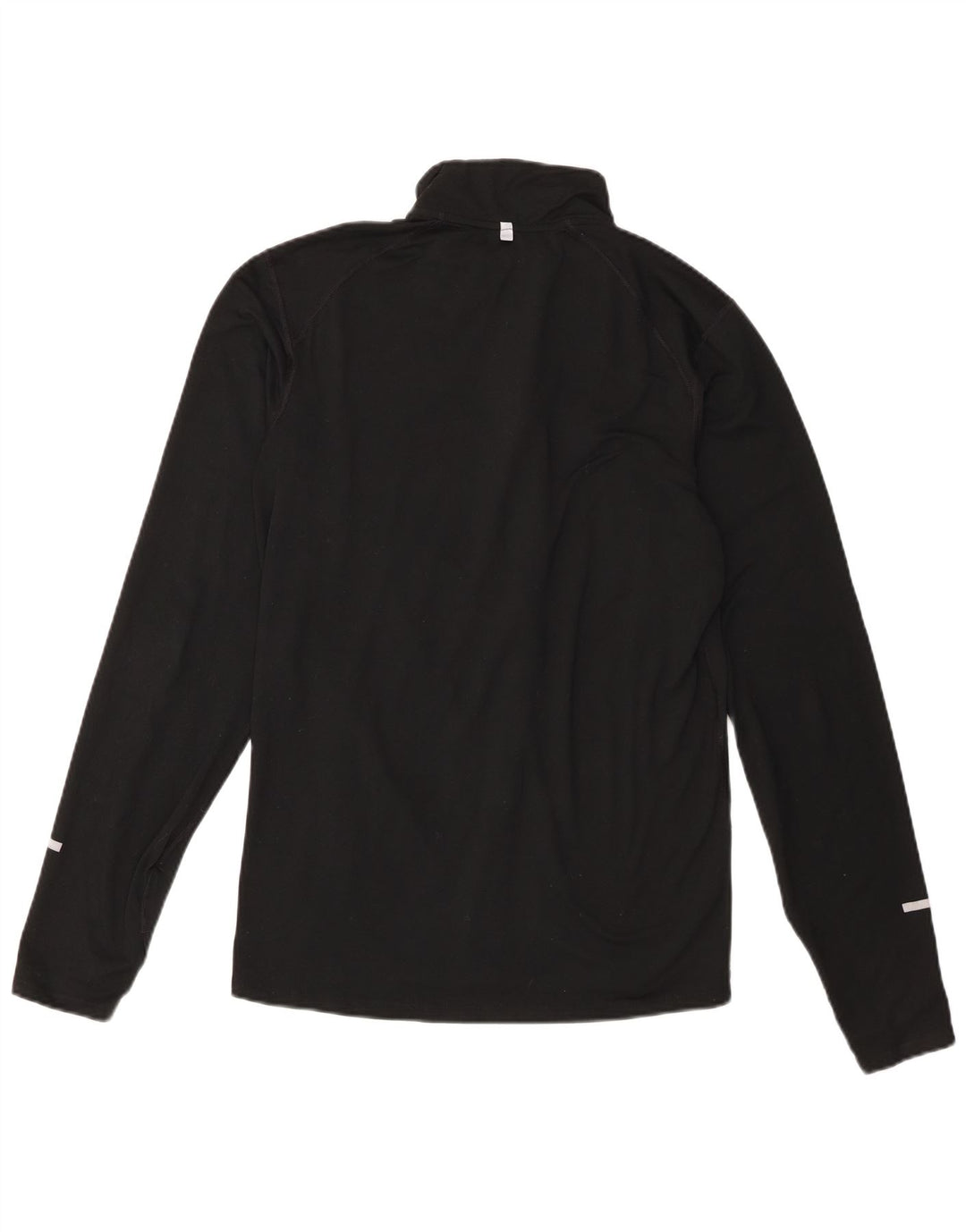 Tuta da ginnastica Nike Dri Fit da uomo con collo e zip, piccola, in poliestere nero