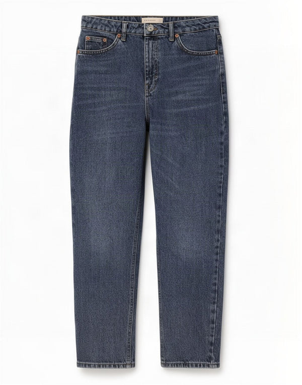 Jeans affusolati mamma da donna Topshop W30 L27 cotone blu