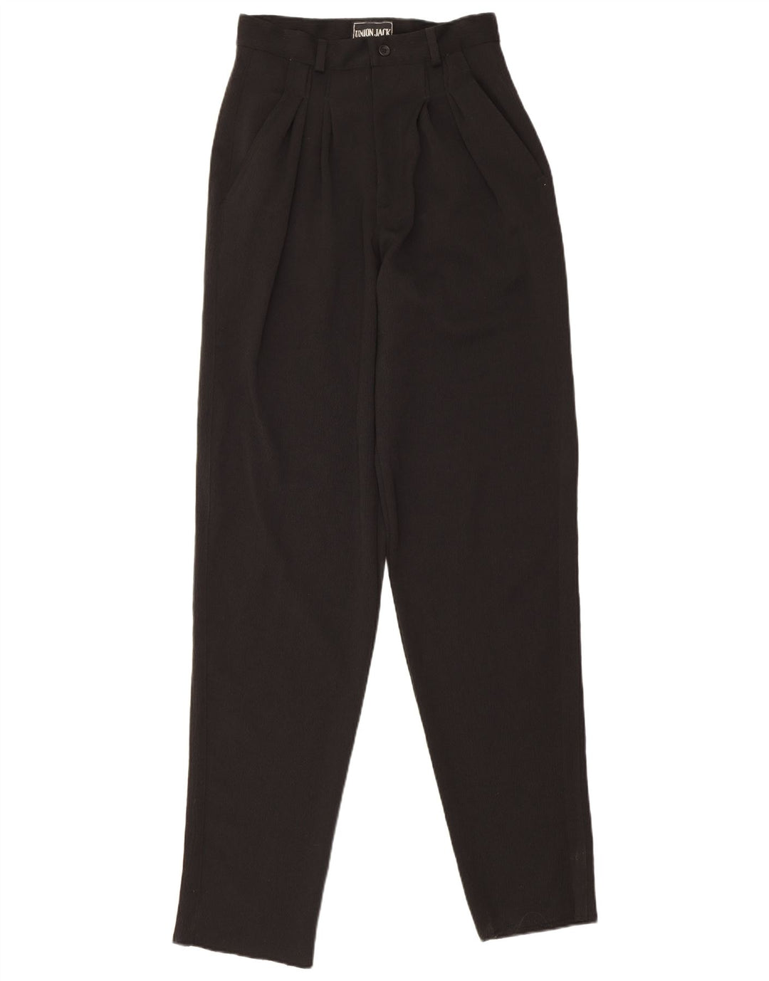 Pantaloni da abito vintage da donna con pedge IT 44 medio W26 L35 poliestere nero