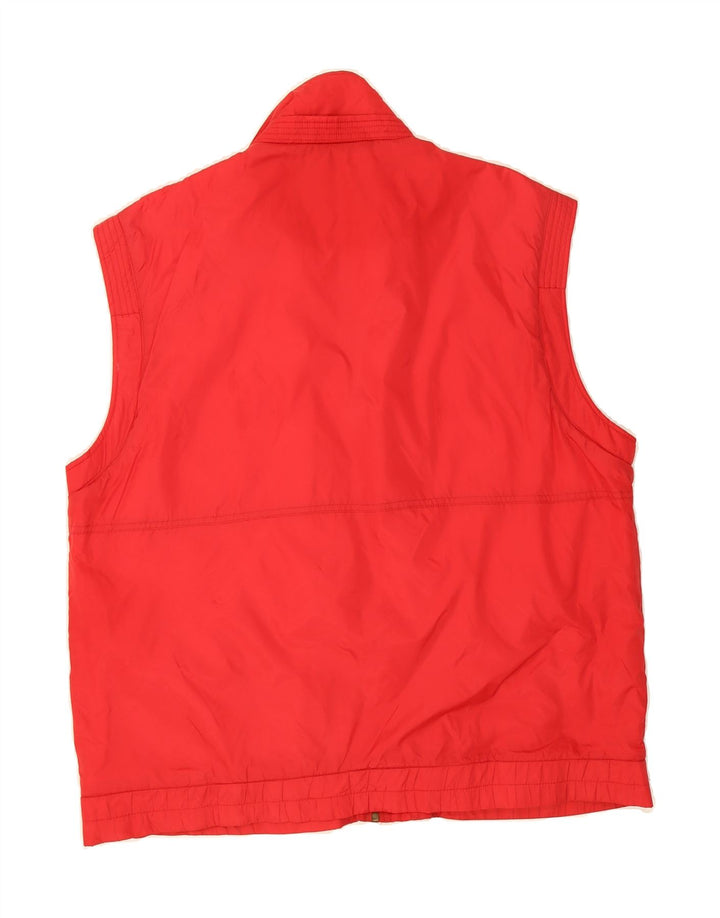 VINTAGE Mens Utility Gilet UK 38 Medium Red Polyamide Vintage Vintage and Second-Hand Vintage from Messina Hembry 