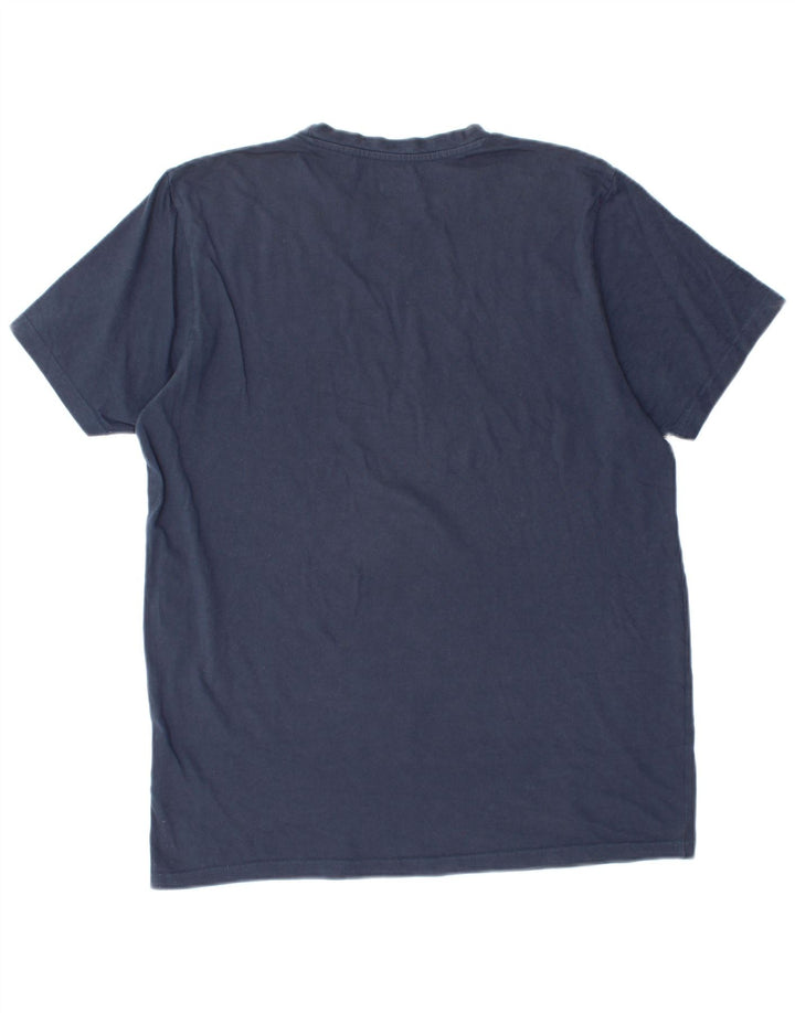 T-shirt grafica da uomo Ellesse Top grande in cotone blu navy