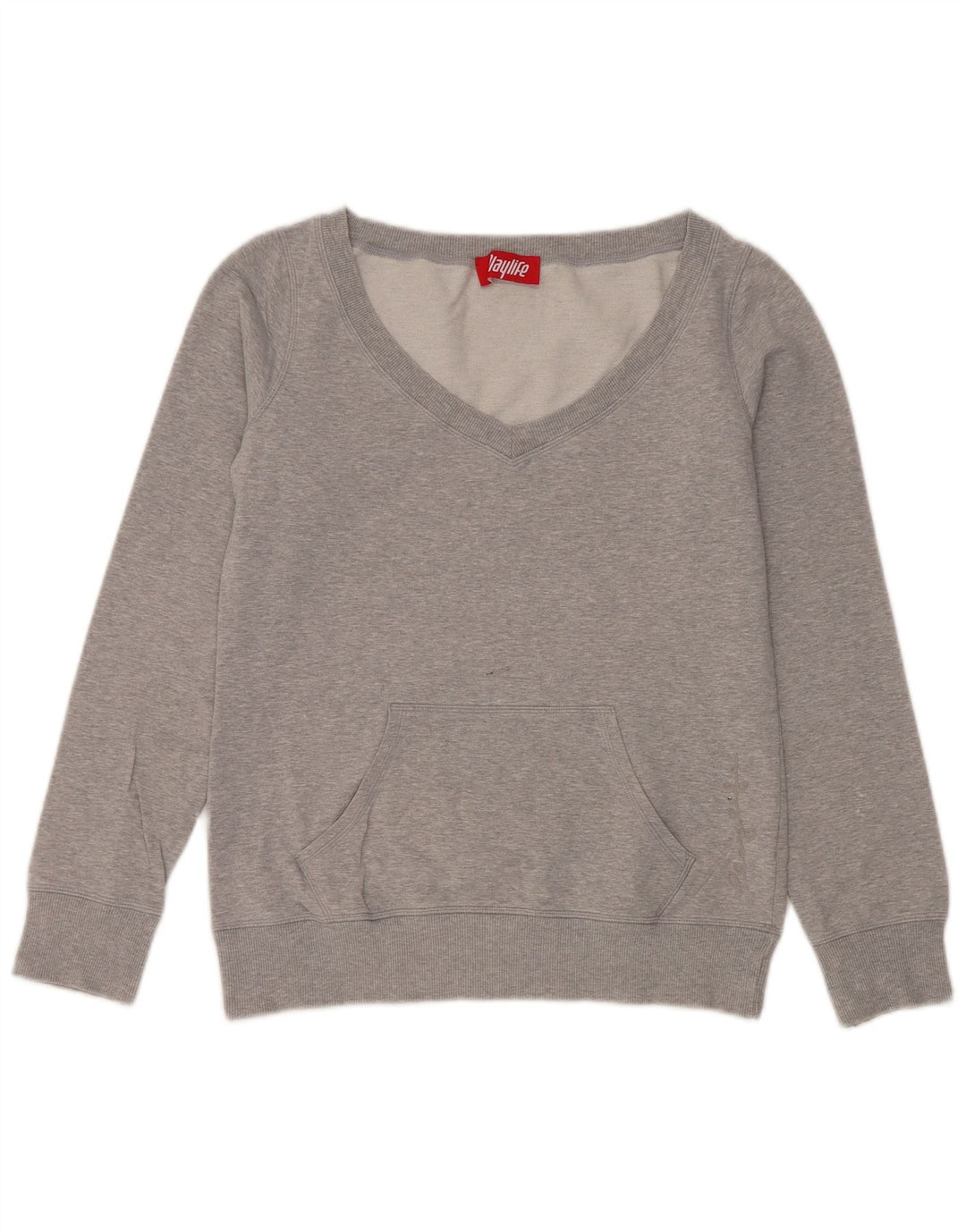 Felpa da donna Playlife Maglione UK 14 Cotone grigio medio