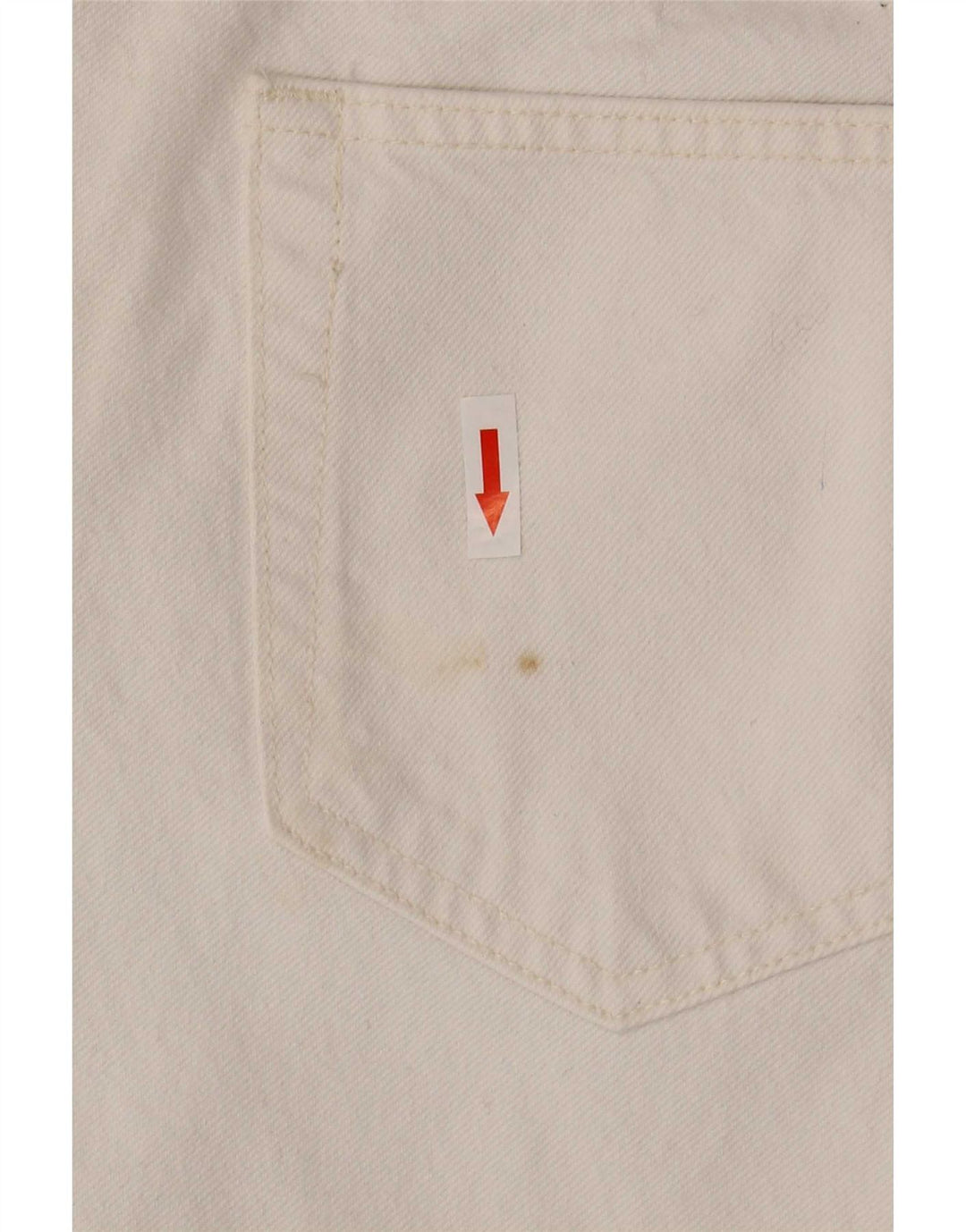 Jeans slim corti da uomo Zara EU 42 Large W32 L26 Bianco